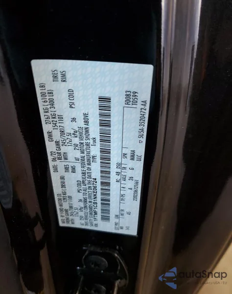 2022 Ford F150 from USA, damaged, VIN 1FTMF1CB1NKE06724